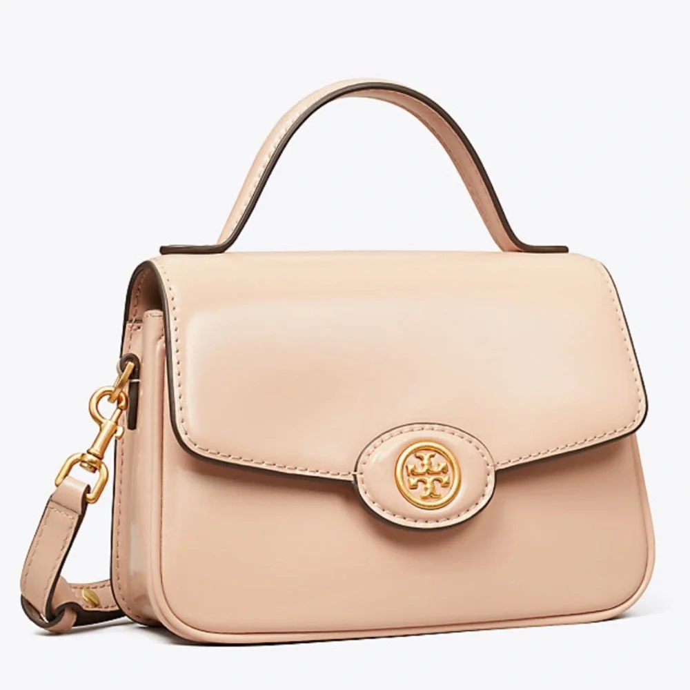 Tory Burch Small Robinson Spazzolato Leather Top-Handle Bag